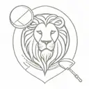 Crest or Shield: A crest or shield with a lion (strength), a rugby ball, and musical notes or a turntable, encapsulating tattoo design idea