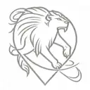 Crest or Shield: A crest or shield with a lion (strength), a rugby ball, and musical notes or a turntable, encapsulating tattoo design idea