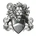 Crest or Shield: A crest or shield with a lion (strength), a rugby ball, and musical notes or a turntable, encapsulating tattoo design idea