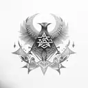 valknut raven tattoo design idea