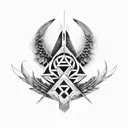 valknut raven tattoo design idea
