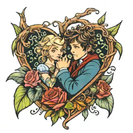 Bilbo heart Jodie 4 Eva tattoo design idea