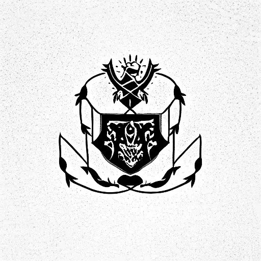 Coat of arms of the surname "Puente"  tattoo design idea