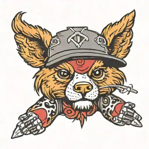 axl rose teddy bear tattoo design idea