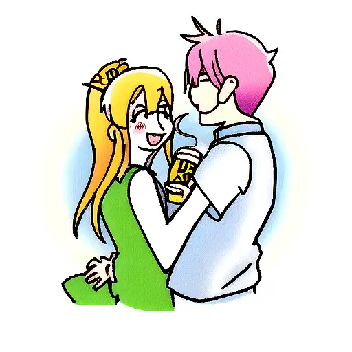 lovebirds on a corona beer tattoo design idea