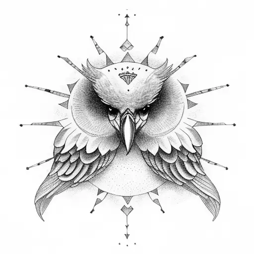 bird with corona beer tattoo design idea