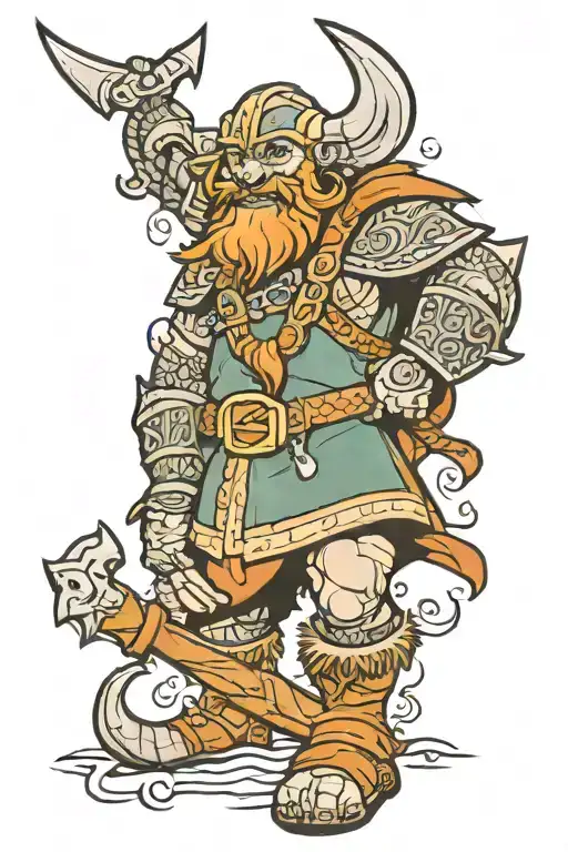 Viking mon tattoo design idea