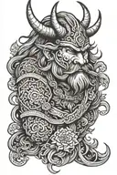 Viking mon tattoo design idea