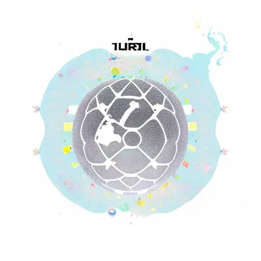 Globo terrestre giratorio em escala laranja com player do spotify abaixo tattoo design idea