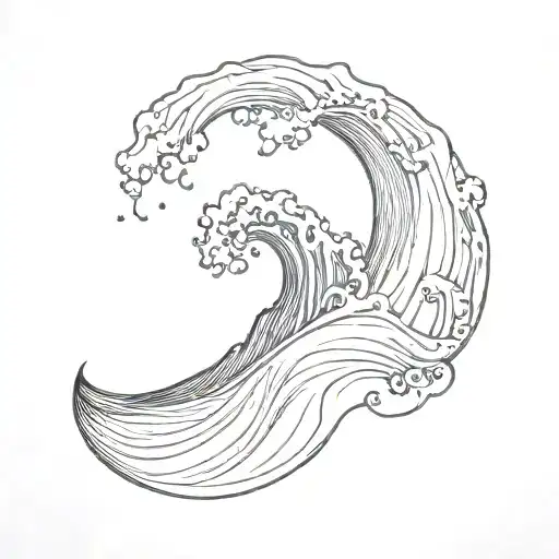 ocean wave this too shall pass written tattoo design idea