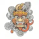 Peruvian Tumi with pride tattoo design idea