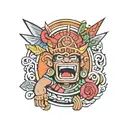 Peruvian Tumi with pride tattoo design idea