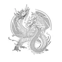 Cosmic Dragon tattoo design idea