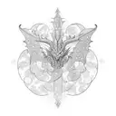 Cosmic Dragon tattoo design idea