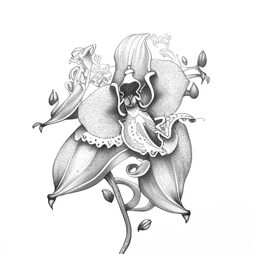orquideas tattoo design idea