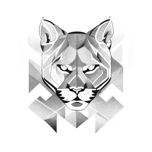 mountain lion tattoo design idea