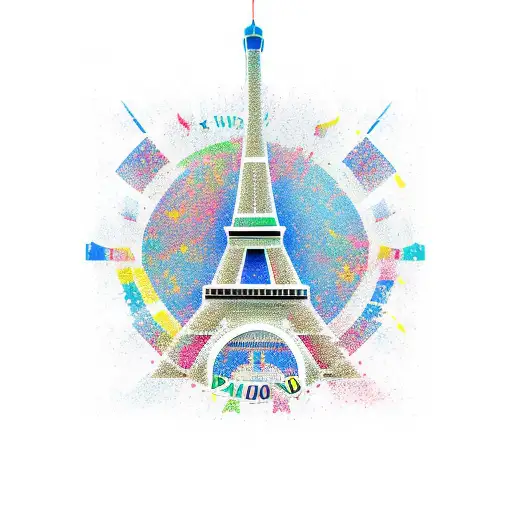 40 birthday Paris tattoo design idea