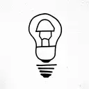 Hand holding a lightbulb tattoo design idea