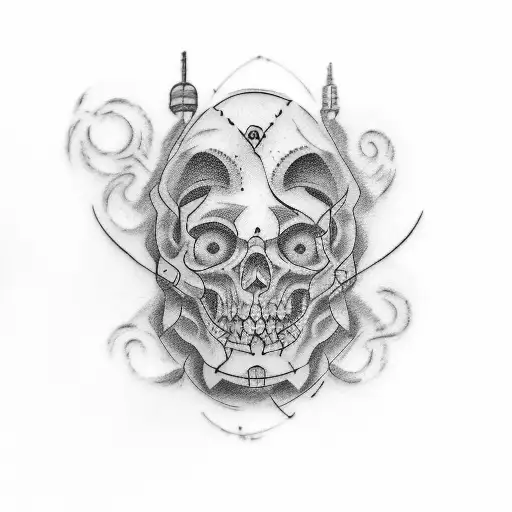 a tattoo as a reminder of a hearing loss and that you don't stress yourself out and just turn your head off tattoo design idea