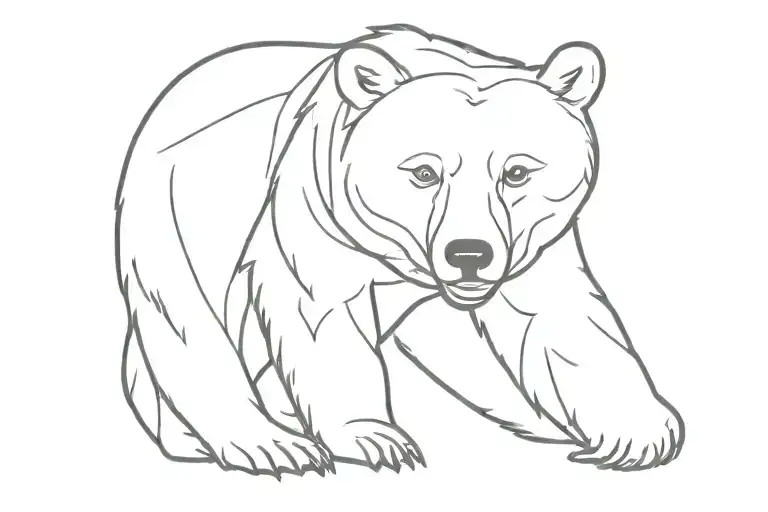 momma bear tattoo design idea