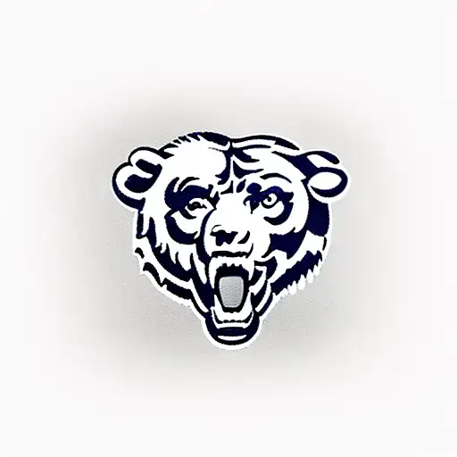 Chicago bears logo with 8 ball pool, fishing, and cooking tattoo design idea