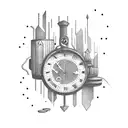 borrowed time tattoo design idea