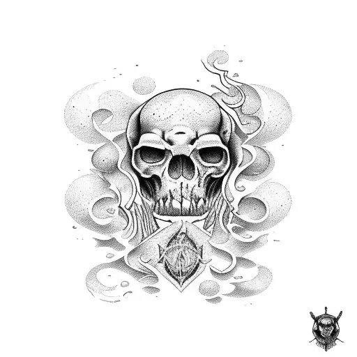 hombre flotando de espaldas en el mar tattoo design idea