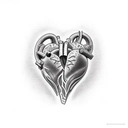 Heart Antonio alejandra jose tattoo design idea