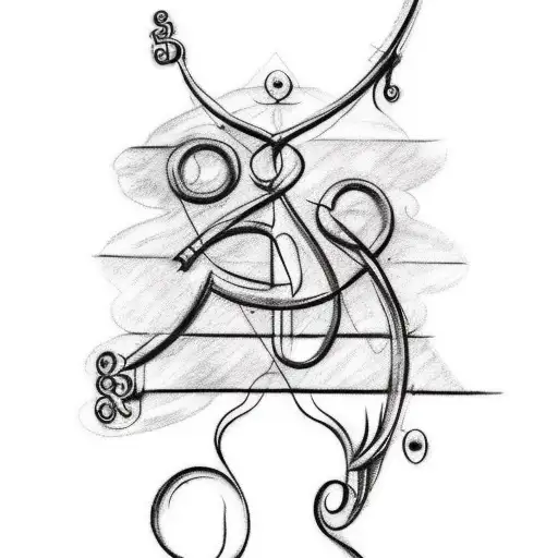 create a unique tattoo for me.  I want it to be a person playing a fiddle, but in the style of Giacometti's famous tall  tattoo design idea