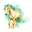 horse tattoo design idea