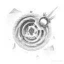 quantum tunnel tattoo design idea