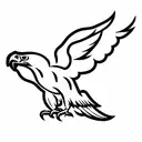eagle with Eua flag tattoo design idea