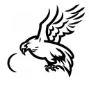 eagle with Eua flag tattoo design idea