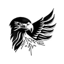 eagle with Eua flag tattoo design idea