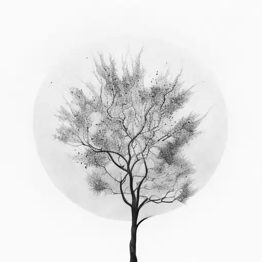 Cursed tree tattoo design idea