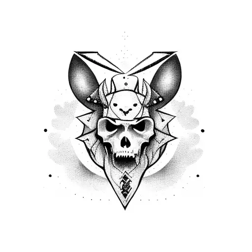 Knife in style of $uicideboy$ tattoo design idea