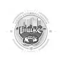 Milwaukee skyline with brewers and bucks logos tattoo design idea