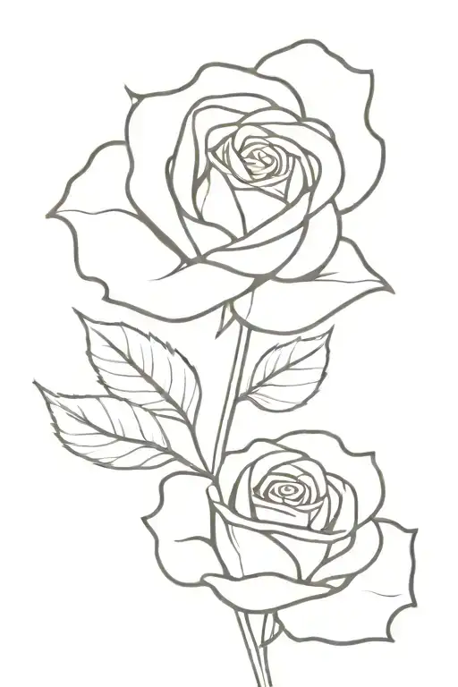 Rose wrapped around knee cap tattoo design idea