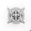 cross bones, 2 wedding rings, 3 broken hearts, four leaf cover, Pisces symbol tattoo design idea