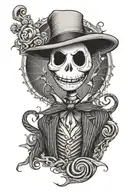 the nightmare before christmas mr jack skellington tattoo design idea
