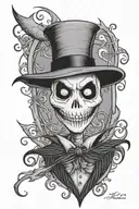 the nightmare before christmas mr jack skellington tattoo design idea