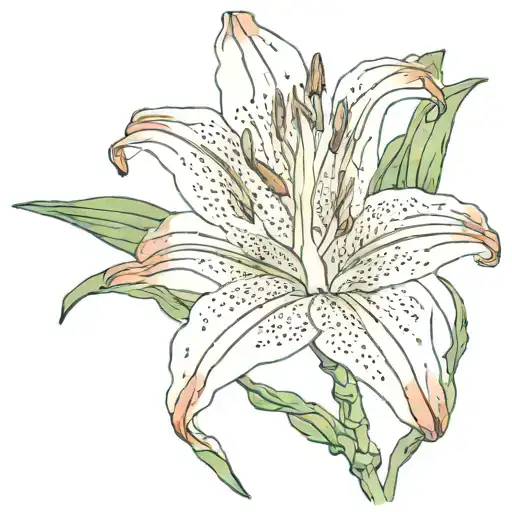 Stargazer lily flower that says PIP Janis tattoo design idea