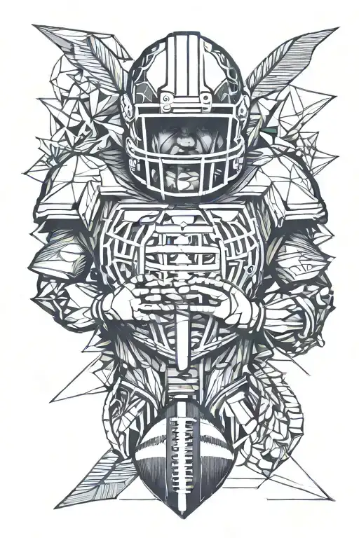 american football tattoo design idea