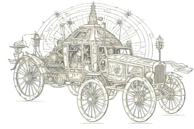 burning man tattoo design idea
