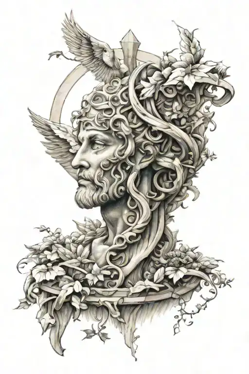 biblical imagery for a sleeve tattoo tattoo design idea