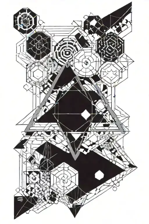 geo symteric shapes tatto mood tattoo design idea