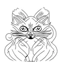 Gothic Siamese cats tattoo design idea