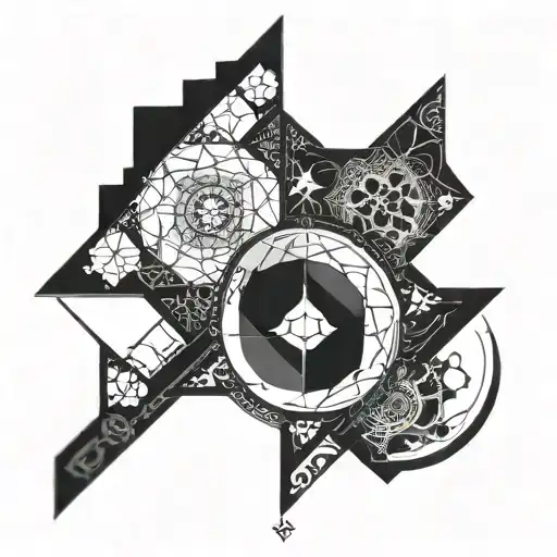 Incorporate intricate geometric patterns inspired by Destiny the game into a forearm tattoo tattoo design idea