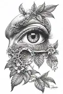 blind eye looking tattoo design idea