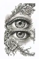 blind eye looking tattoo design idea